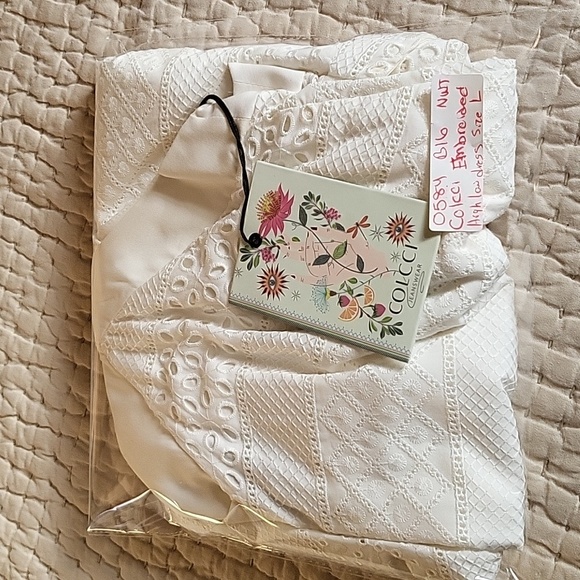NWT Colcci Jeanswear Cream Embroidered HI/LOW Spagetti Strap Dress Womens Size L - Picture 16 of 16
